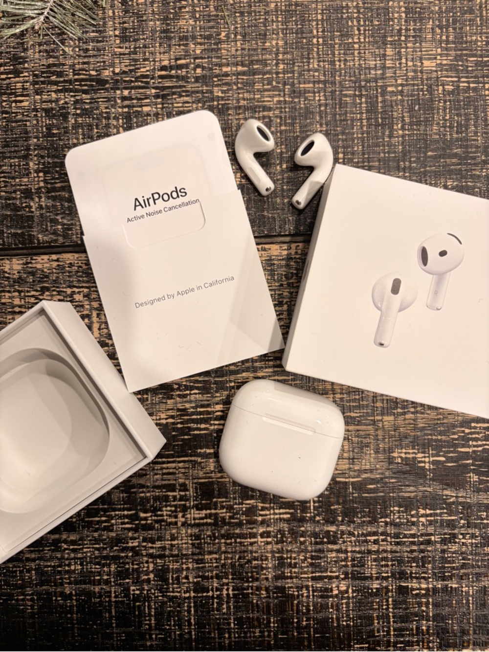 Apple White AirPods with Active Noise Cancellation and Charging Case